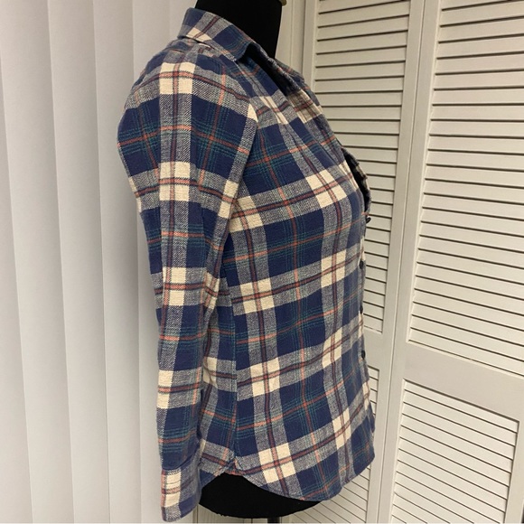 Designer Rivet & Thread For Madewell Mallory Plaid Flannel Shirt Size M - Picture 2 of 4